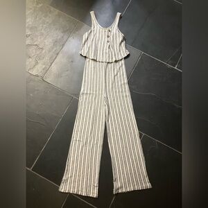 Caution To the Wind Women’s Size Small Striped Sleeveless Jumpsuit